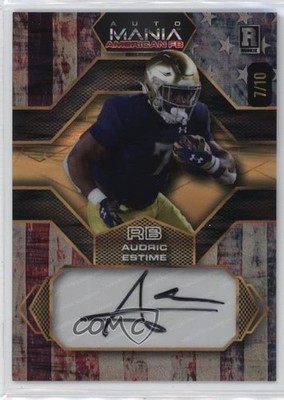 2024 Wild Card Mania American Football Hex 7/10 Audric Estime Rookie Auto RC v9t