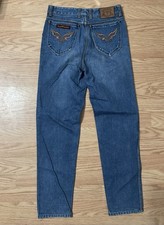 Rare VTG Sergio Valente Blue Jeans Denim Embroidered Women  s 26x27, Tag 29x36