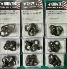 New! GrovTec QD Sling Swivel 1-1/4" Heavy Duty Push Button Steel # GTSW288 USA