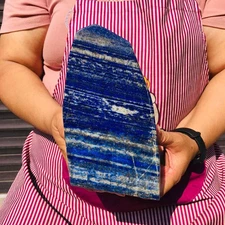 11.02LB Natural lapis lazuli quartz crystal freeform specimen healing decor