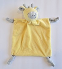 Dan Dee Yellow Giraffe Lovey Security Blanket Rattle Knotted Stuffed Animal Toy