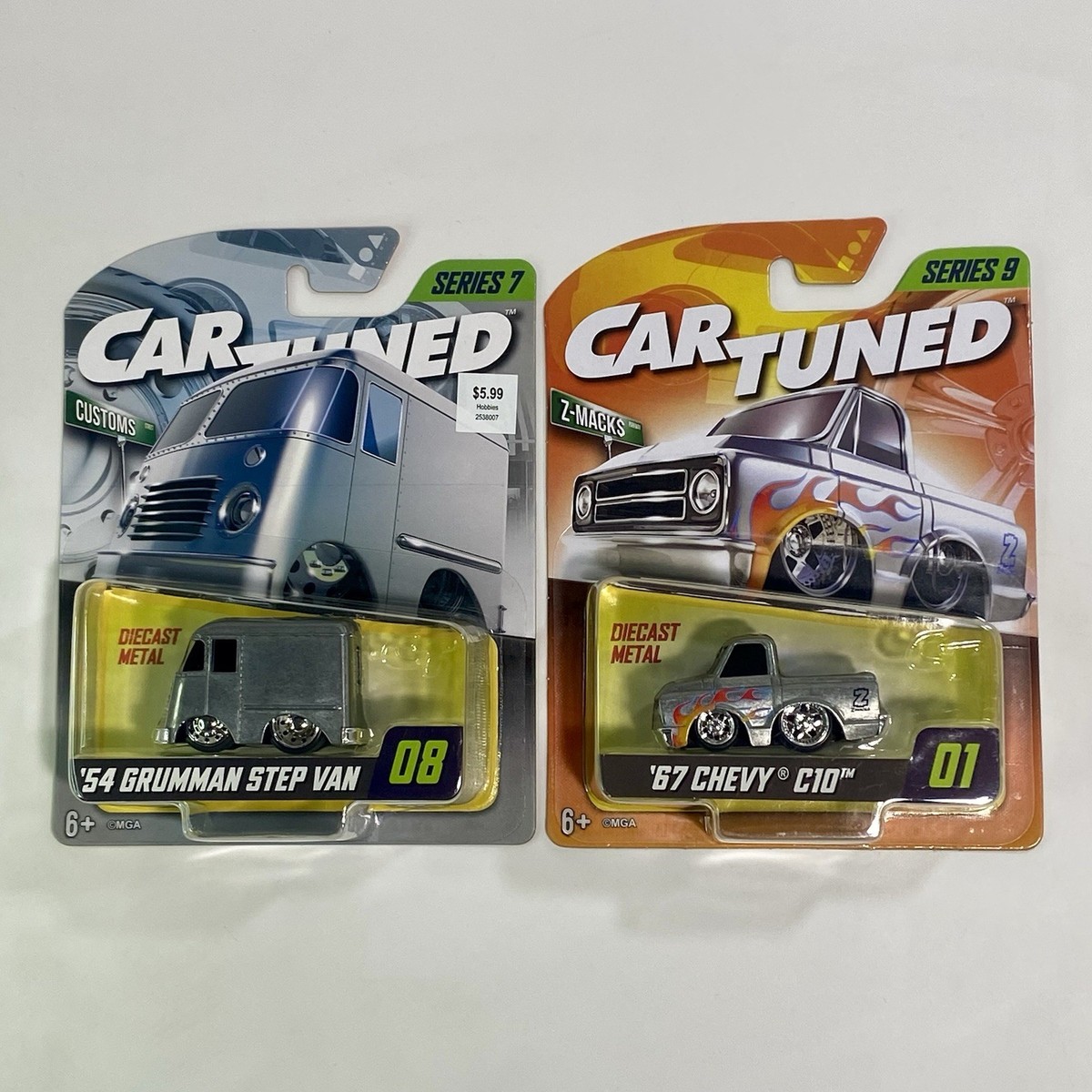 Car Tuned Series 7 #8 54 Grumman Van & Series 9 #1 67 Chevy C10 Z