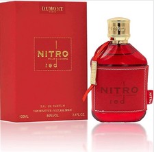Nitro Red By Dumont Eau de Parfum Perfume Spray for Men 3.4 fl oz 100 ml