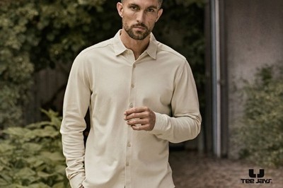 TEE JAYS TJ1416 Piqué Hemd Langarm Luxury Stretch Baumwolle Langlebige Passform