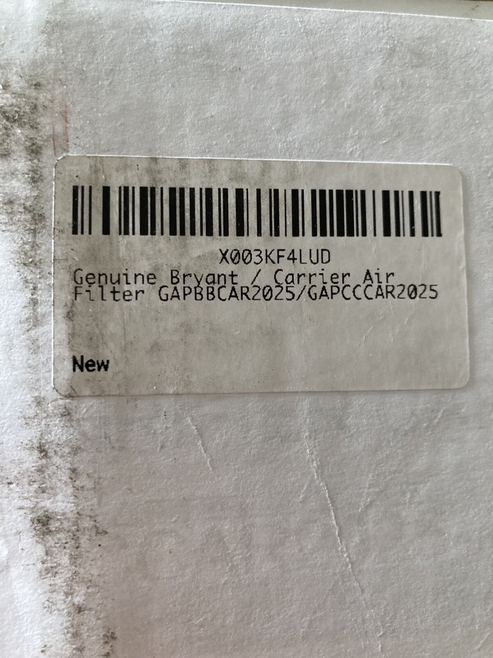 Genuine Bryant/Carrier GAPBBCAR2420/GAPCCCAR2420 Air Filter eBay