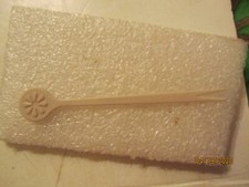 Vintage United Airlines Beige Plastic Swizzle Stick