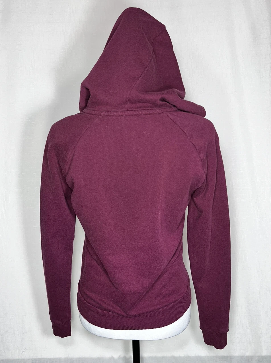 UNDERCOVER Felpa con cappuccio donna rosa giacca con cerniera completa piccola bordeaux floreale e logo palmo