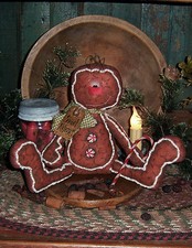 Primitive Gingerbread Man Cookie Christmas Patti's Ratties Paper Pattern 382