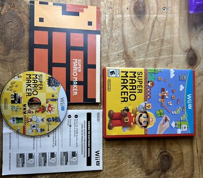 Super Mario Maker  Nintendo Wii U, IDEA BOOK INCLUDED! Very Clean Disc! TESTED!