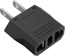 European to American Outlet Plug Adapter Electrical Travel Power Tool Converter