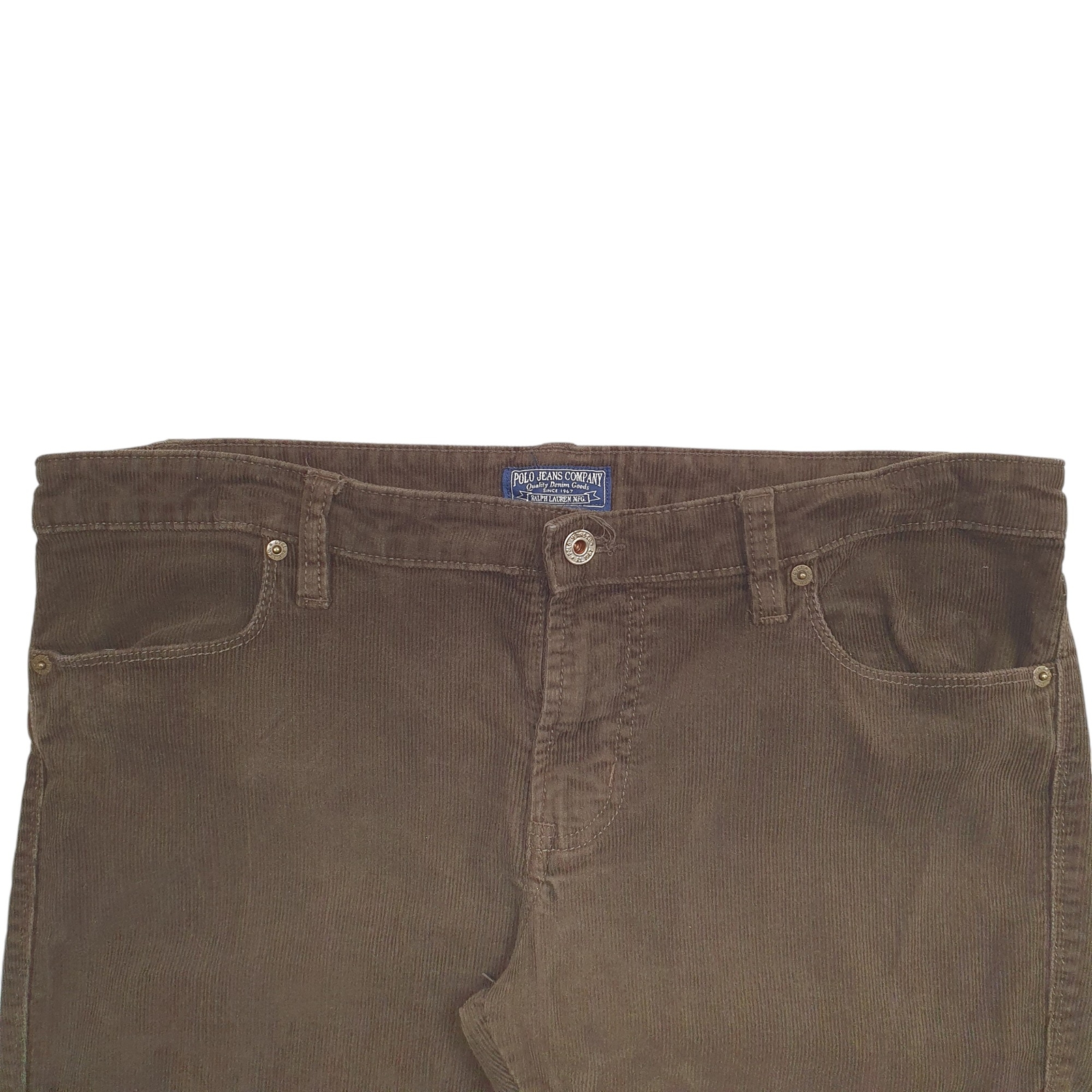 RALPH LAUREN Corduroy Trousers Cord Jeans Cotton Brown Womens  16 image 2
