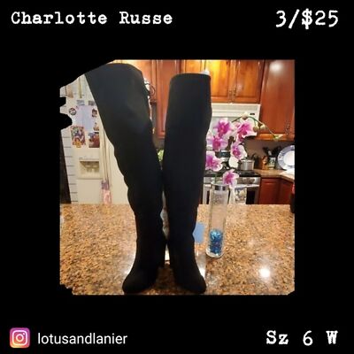 Charlotte Russe High Boots Sz Wide 3/$25