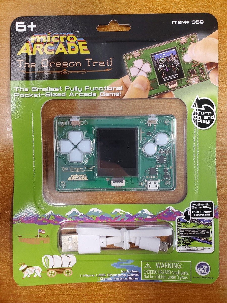 Micro Arcade - The Oregon Trail - Pocket-Sized Handheld Game *NEW 