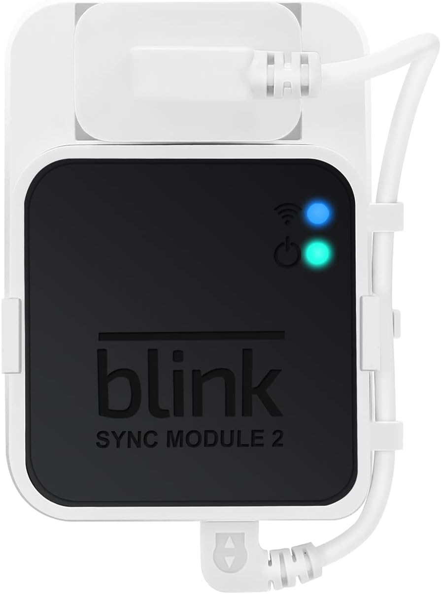 Outlet Wall Mount for Blink Sync Module 2 with Short Cable,Save Space Easy Move-image