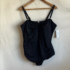 Lands End Swimsuit Women's 24 W Black