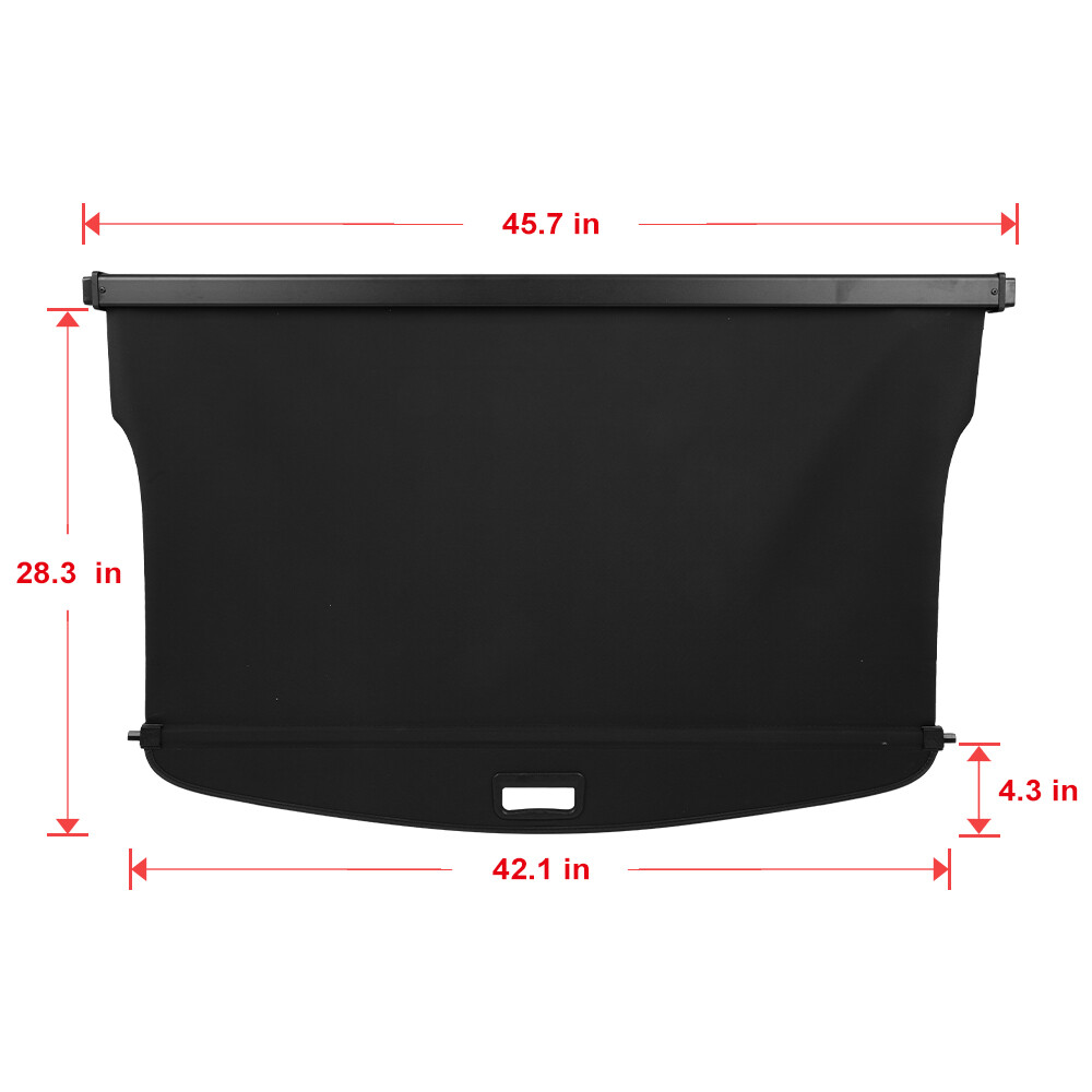 FREEMOTOR802 Retractable Rear Cargo Cover For 2002-2006 Honda CR-V - Black, Vinyl, Easy Install