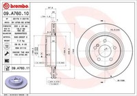 2X Brembo 09.A760.11 Bremsscheibe FüR MERCEDES-BENZ