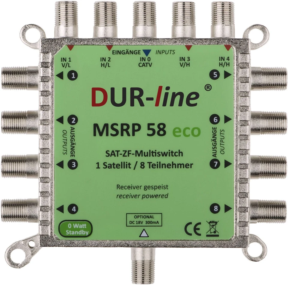 DUR-line MSRP 58 eco - Multischalter 8 Teilnehmer + Blue ECO Quattro LNB - Bild 4 von 4
