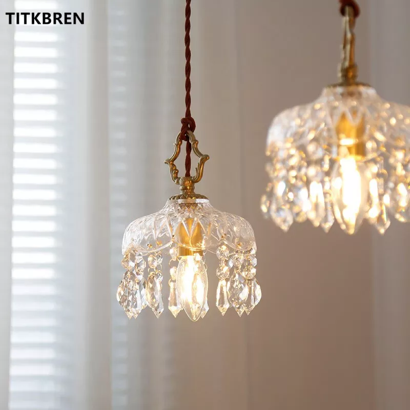 Mini style crystal chandelier pendant light deals