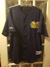 VINTAGE Michigan Wolverines Majestic Baseball Jersey Adult XL Opening Day U of M