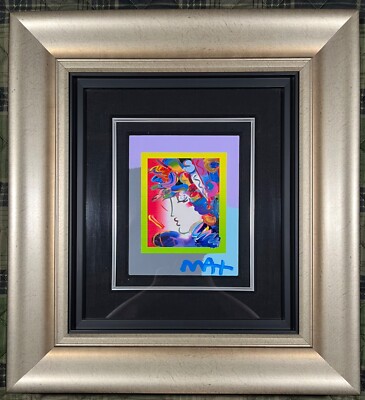 Peter Max Blushing Beauty on Blends 2006 Original Acrylic Painting