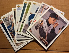 (11) 1992 Upper Deck Baseball Singles Ripken,Bonds,,Ryan,Thomas,Mattingly,D.Sand