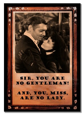 Vom Winde verweht Zitate #3 American Romance Filmplakat Gentleman Bild 