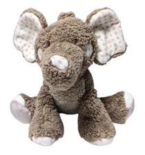 HugFun International Plush Brown Elephant Stuffed Animal Polka Dot Details