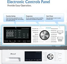Cu. Ft Compact Front Load Washing Machine Clothes Quiet Inverter Motor SMAD 4