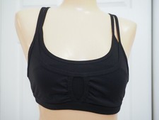 Prana Sports Bra Womens Small Racerback Hiking Outdoors Workout Black Strappy