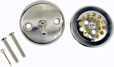 NEW Danco  Trip Lever Overflow Plate & Stopper Assembly - Brushed Nickel 89242