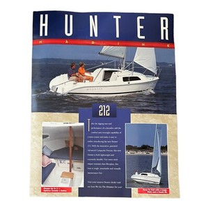 Hunter 212 Sailboat Spec Specifications Product Sheet Sales Flyer Options Boat
