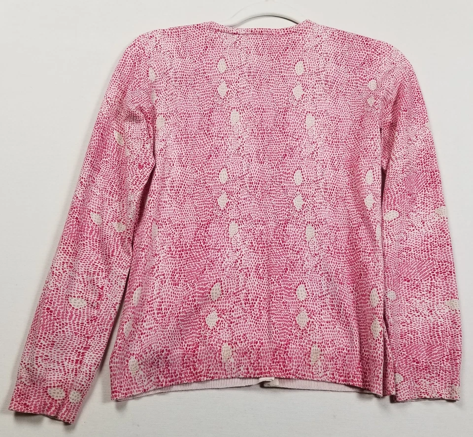 Cárdigan Harold’s Mujer Pequeño Multicolor Abstracto Manga Larga Elastizado Suéter Foto 3 de 4