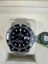 ROLEX SUBMARINER DATE 2010 REHAUT MODEL  BOX AND CERTIFICATES