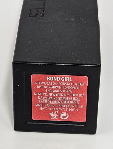 WARPAINT LONDON LIPSTICKS - MAJOR MATTES "BOND GIRL" NEW - Picture 3 of 3