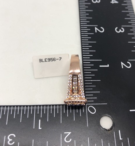 Blue And White Cubic Zirconia 18K Rose Gold Over 925 Sterling Silver Ring Sz 6.5 - Picture 7 of 7