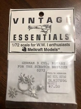 Meikraft Models 1/72 scale WWI German 9 Cylinder Rotary Engine for Scratch Build