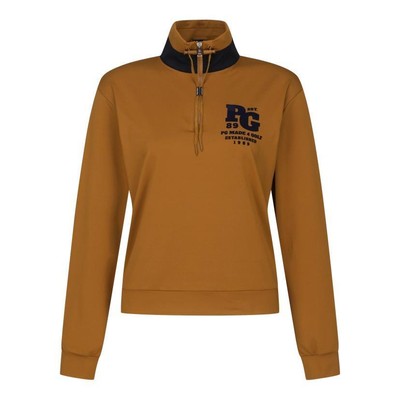 Genuine PEARLY GATES GOLF Womens Color Blocking Logo Half Zip-up 