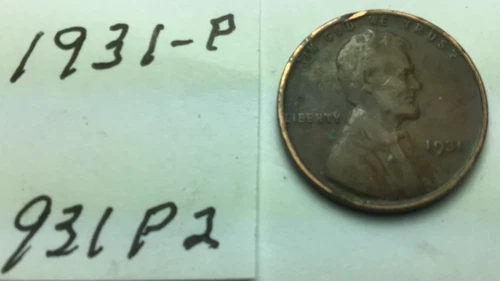 1931 - P ; Wheat penny ; Good condition #931P2