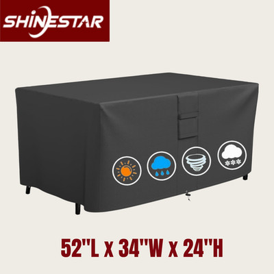 54'' Rectangular Fire Pit Cover, Heavy Duty Waterproof Fire Pit Tables Cover