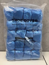 200 Pieces Disposable Plastic Shoe Cover Waterproof Shoe Cover