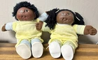 VTG 1984 African American MN Thomas Cabbage Patch Dolls 18” Boy & Girl