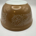 Vintage Pyrex Nesting Mixing Bowl 1.5 qt Woodland Brown Pattern #402 Tan
