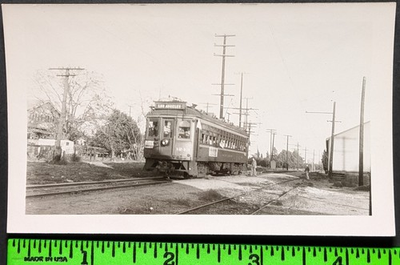 #ad #ad Vintage Pacific Electric Trolley Car Snapshot Photo $4.95