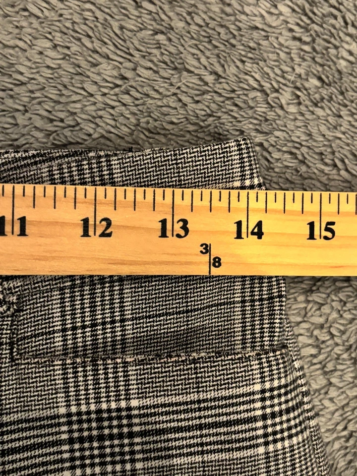 LOFT The Sutton Skinny Pants Women's 4P Petite Gray Plaid Casual Career Office - Image 4 of 4