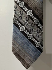 Vintage Tex Tan Neck Tie Men’s Horseshoes Western 57” Beige Brown Blue White