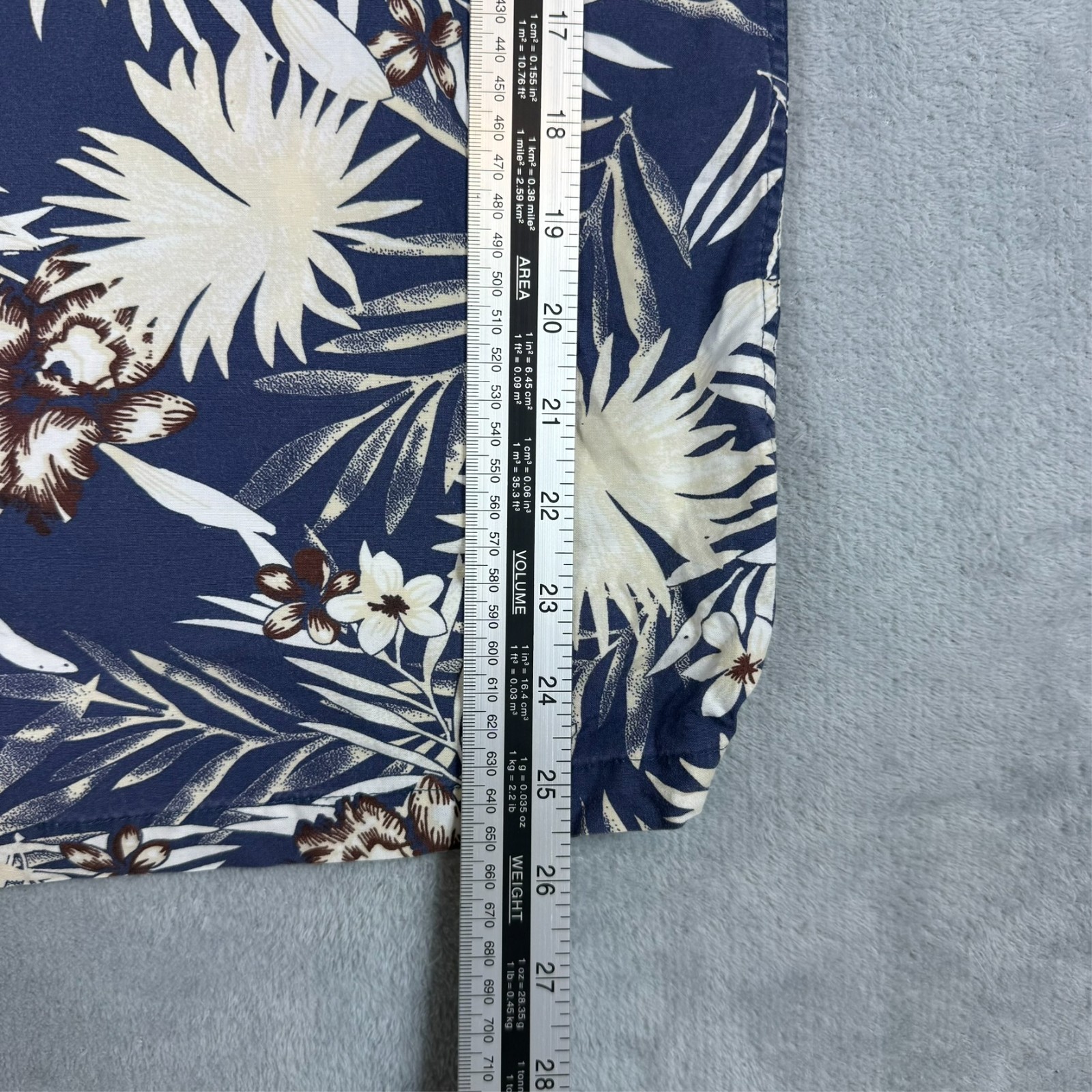 Vintage Dickies Rivervale Floral Blue White Medium Button Up Short Sleeve Shirt image 7