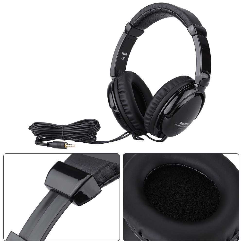 HD 2000 Wired Stereo Dynamic Monitor Headphone Headset For Guitar PC BAJ