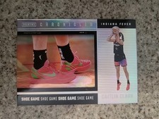 2025 Panini #77 Caitlin Clark Chronicled Shoe Game Silver Holo Foil 
