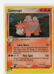 Camerupt 4/109 EX Ruby & Sapphire Holo Rare